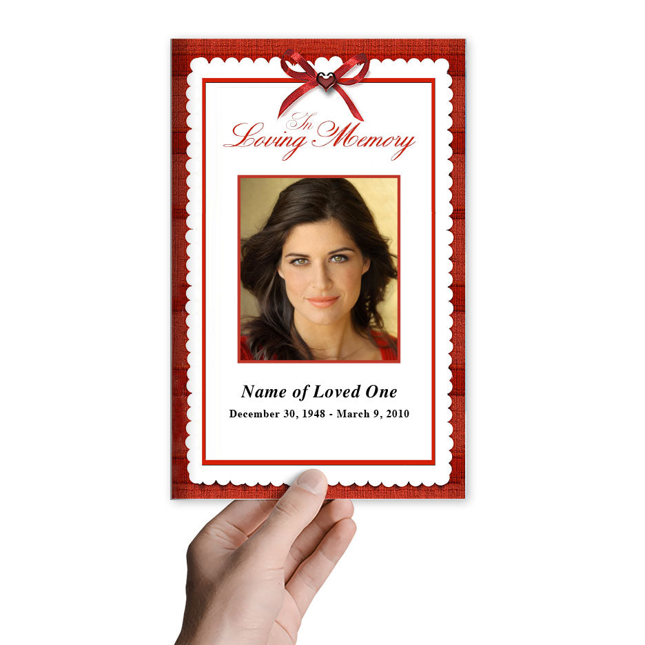 Crimson Funeral Program Template.