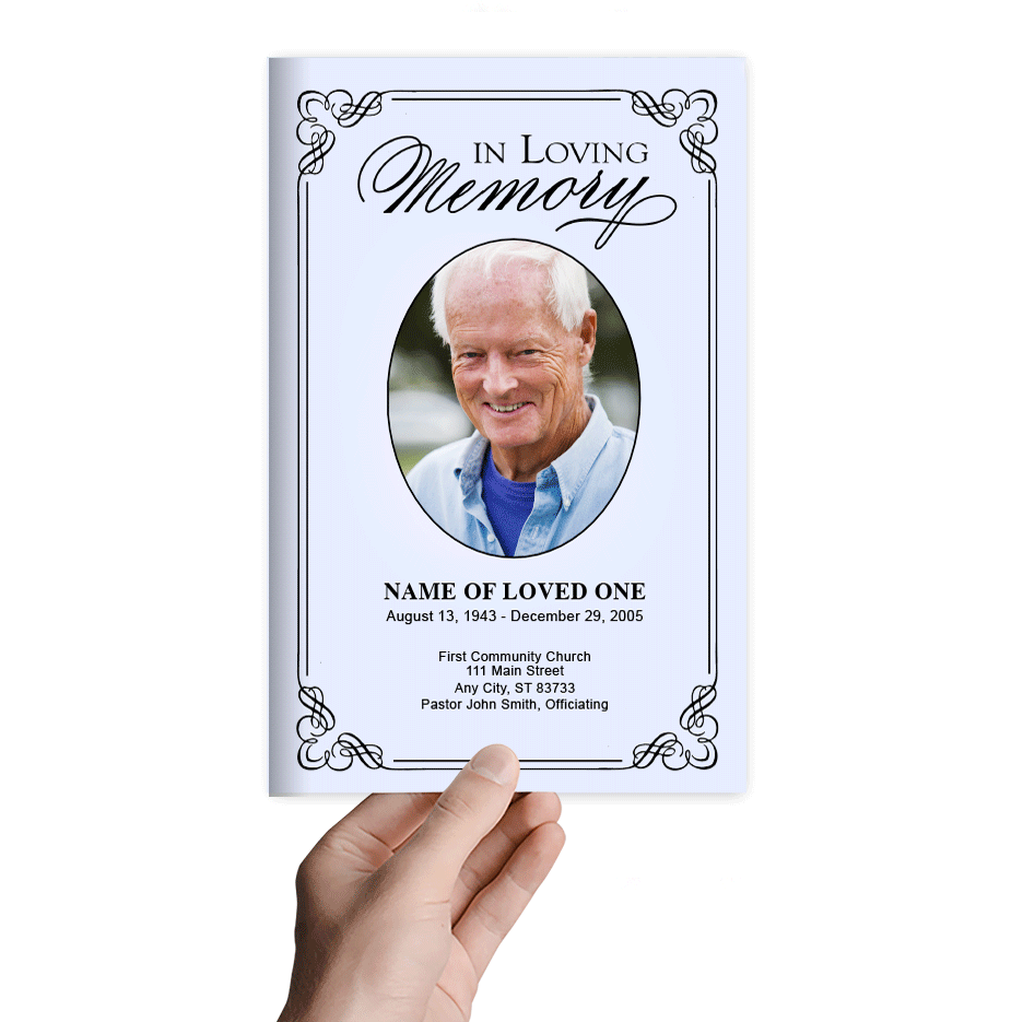 Dallas Funeral Program Template.