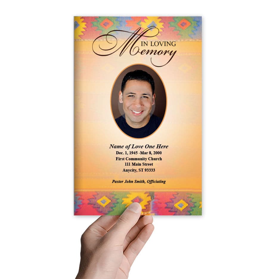 Decolores Funeral Program Template.