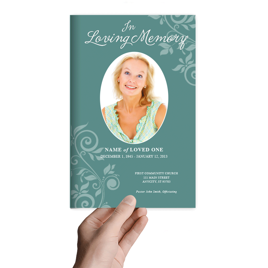 Decorative Funeral Program Template.