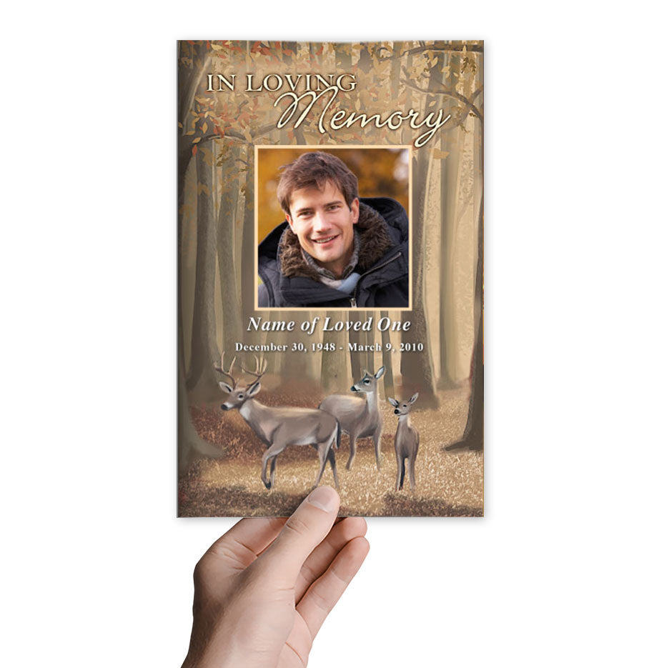 Deer Funeral Program Template.
