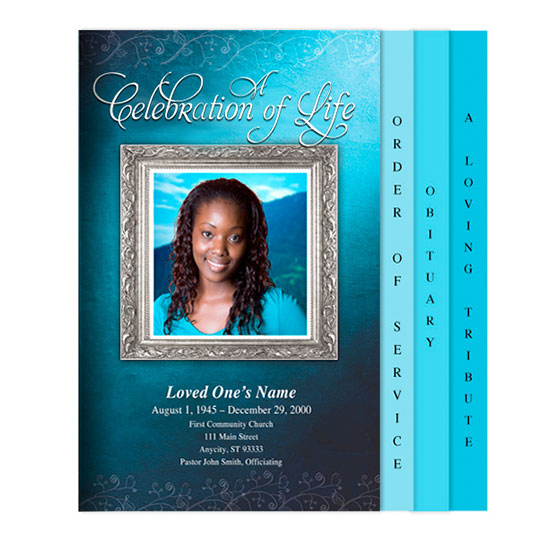 Devotion 8-Sided Graduated Funeral Program Template.