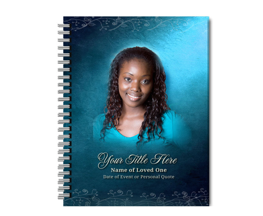 Devotion Spiral Wire Bind Memorial Funeral Guest Book.