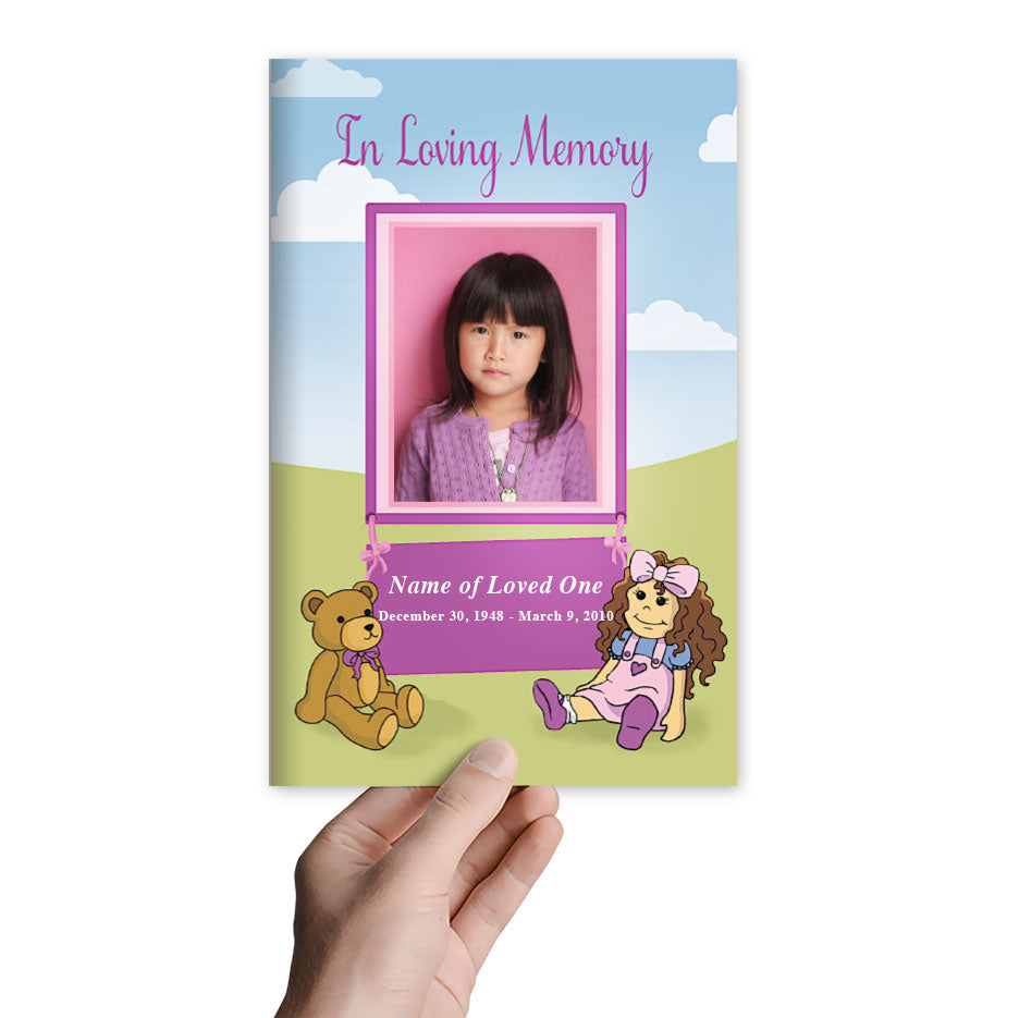 Doll Funeral Program Template.