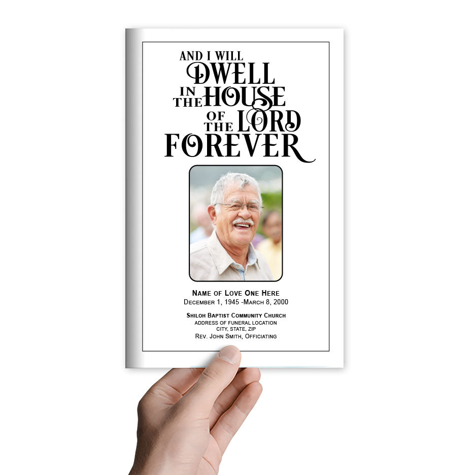 Dwell Funeral Program Template.