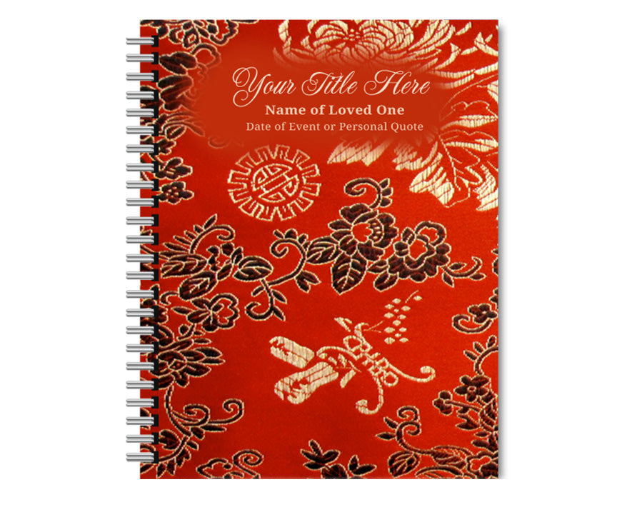 Dynasty Spiral Wire Bind Memorial Funeral Guest Book.