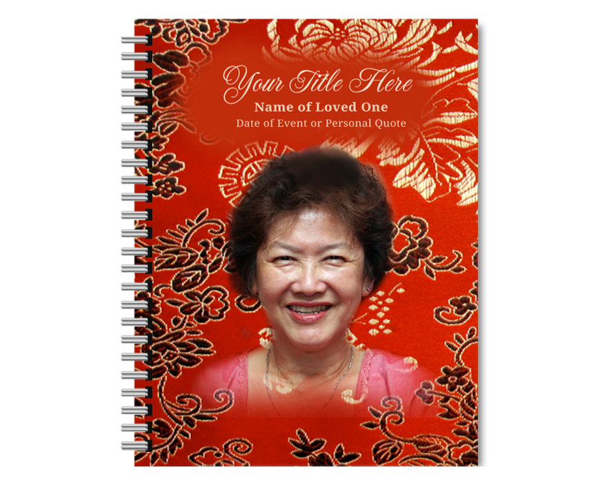Dynasty Spiral Wire Bind Memorial Funeral Guest Book.