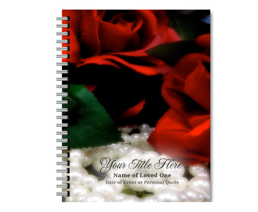 Elegance Spiral Wire Bind Memorial Funeral Guest Book.