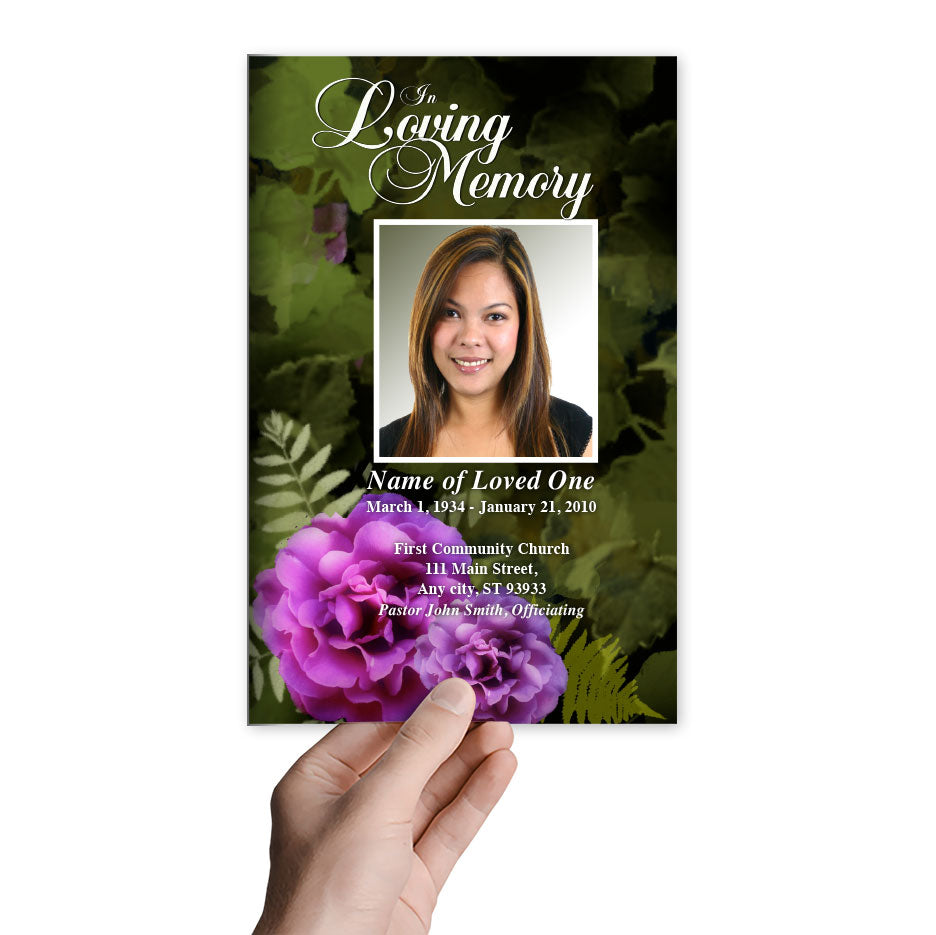 Essence Funeral Program Template.