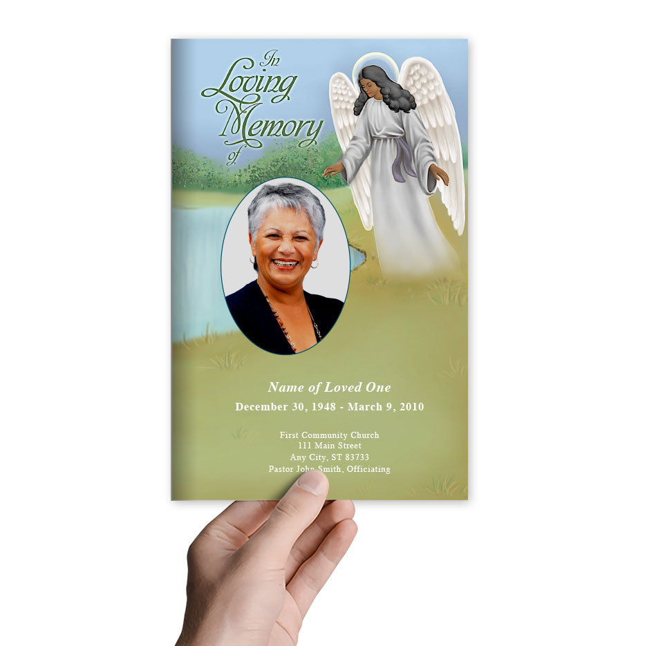 Eve Funeral Program Template (Light & Dark Skin).
