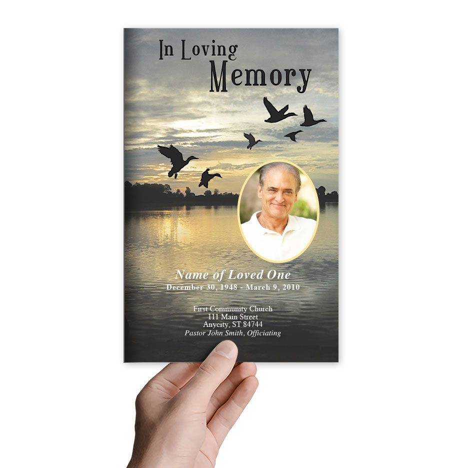 Flight Funeral Program Template.