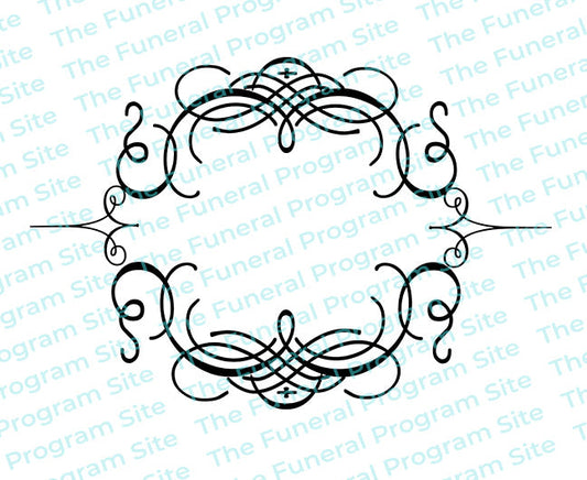 Florentine Elegant Vector Flourish Border.