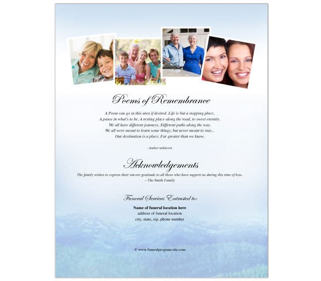 Outdoor Funeral Flyer Template.