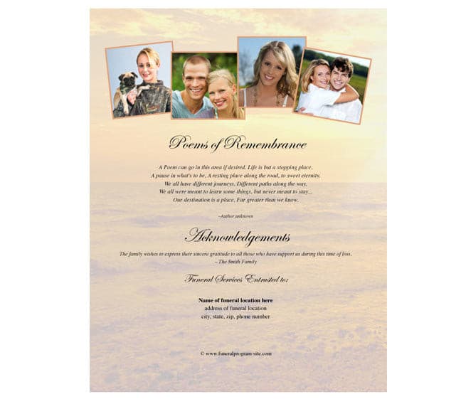 Shine Funeral Flyer Template.