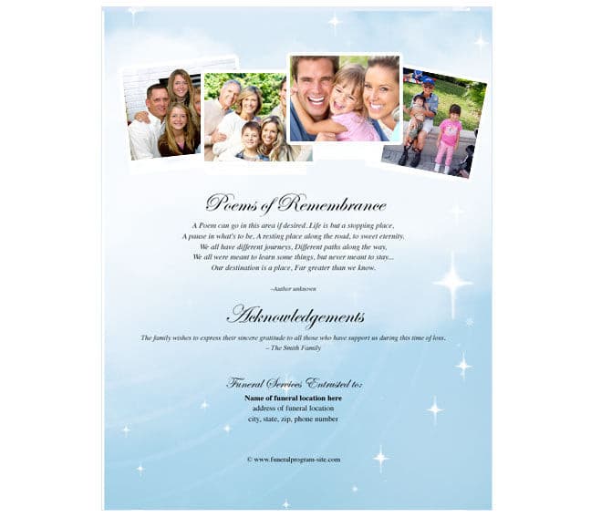 Angelic Funeral Flyer Template.