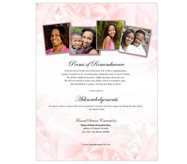 Precious Funeral Flyer Template.
