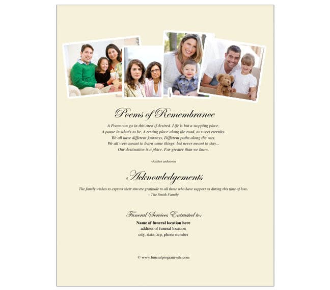 Alexa Funeral Flyer Template.