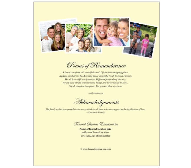 Ambience Funeral Flyer Template.