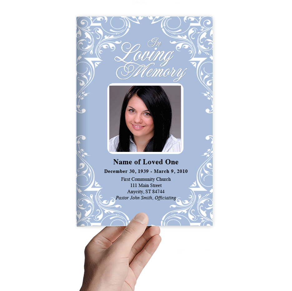 Victoria Funeral Program Template.