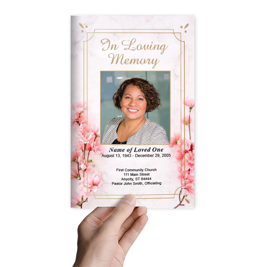 Reminisce Funeral Program Template.