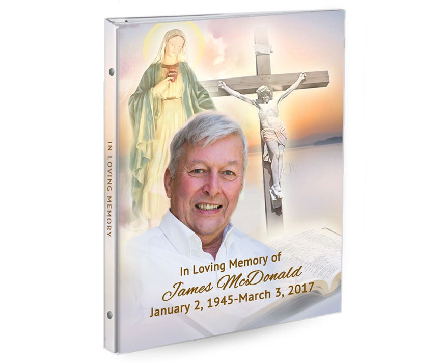 Vision 3-Ring Book Binder Funeral Guest Book.