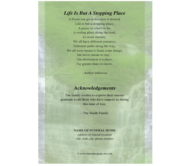 Majestic 4-Sided Graduated Funeral Program Template.