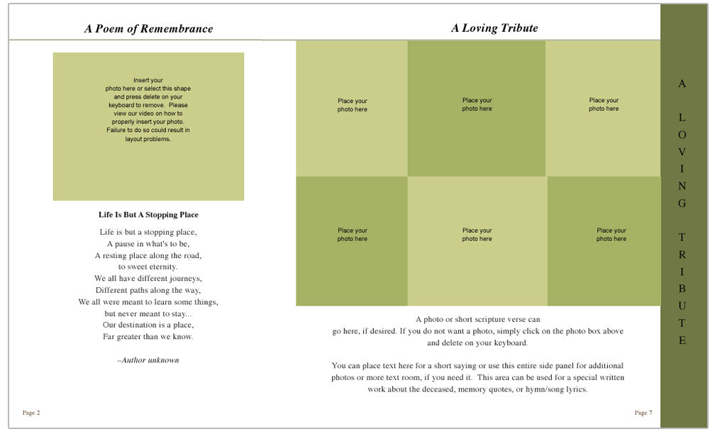 Daisy 8-Sided Graduated Program Template.