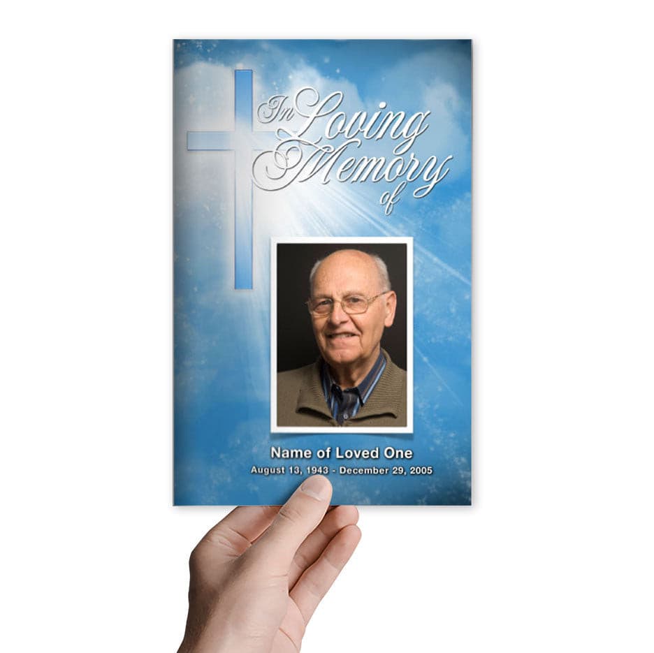 Heaven Funeral Program Template.