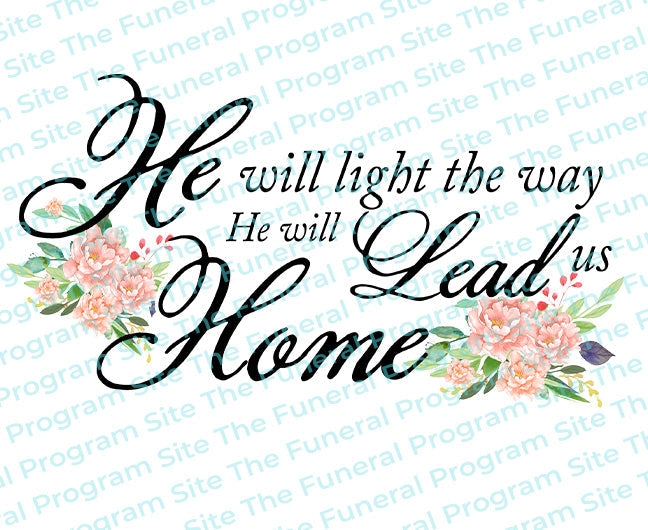 He Will Light The Way Bible Verse Word Art.