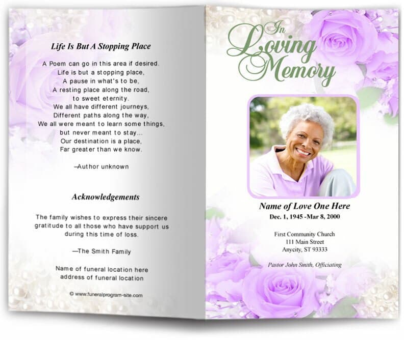 Joyful Funeral Program Template.