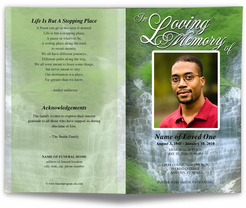 Majestic Funeral Program Template.