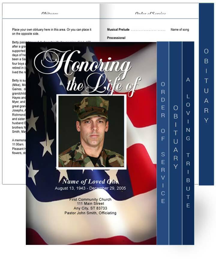 U.S. Flag Tabloid 8-Sided Graduated Program Template.