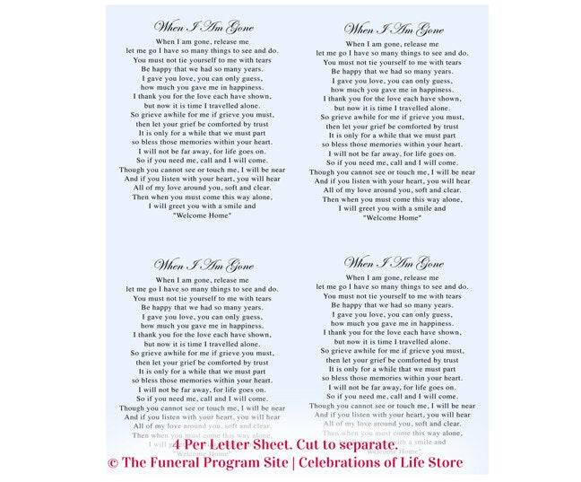 Crucifix Small Memorial Card Template.