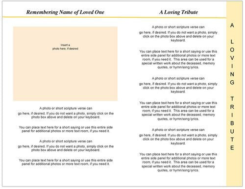 Joyful 8-Sided Graduated Program Template.