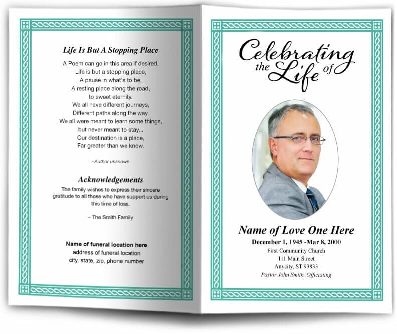 Romans Funeral Program Template.
