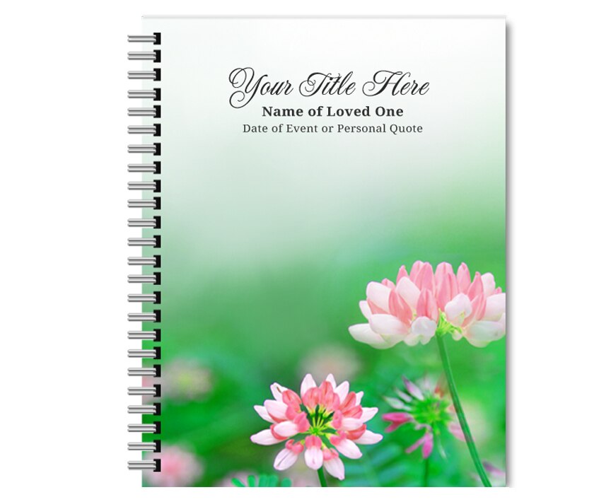 Ambrosia Spiral Wire Bind Memorial Funeral Guest Book.