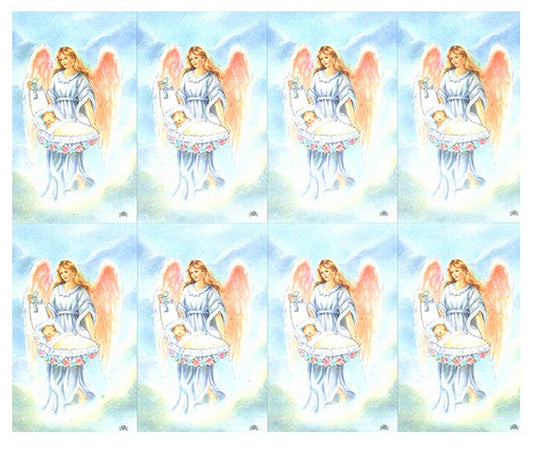 Guardian Angel and Baby Prayer Card Paper (Pack of 24).