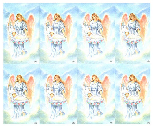 Guardian Angel and Baby Prayer Card Paper (Pack of 24).