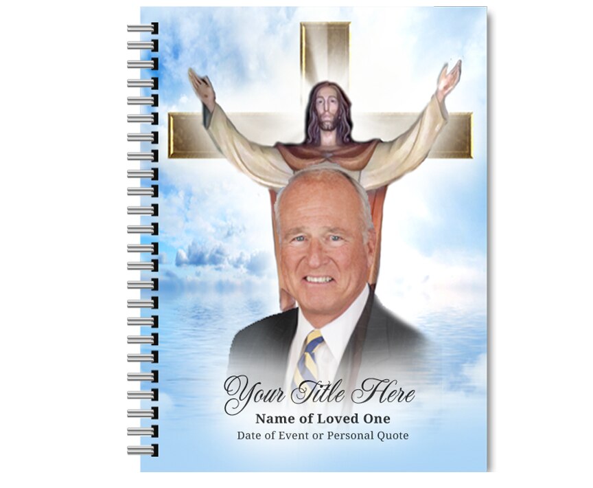 Assurance Spiral Wire Bind Memorial Funeral Guest Book.