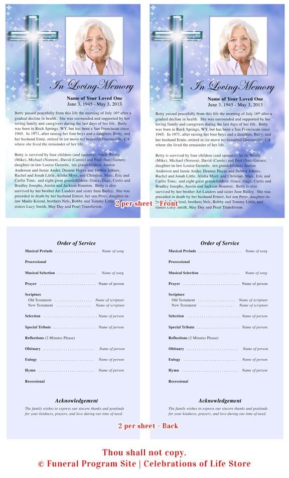Adoration Funeral Flyer Template.