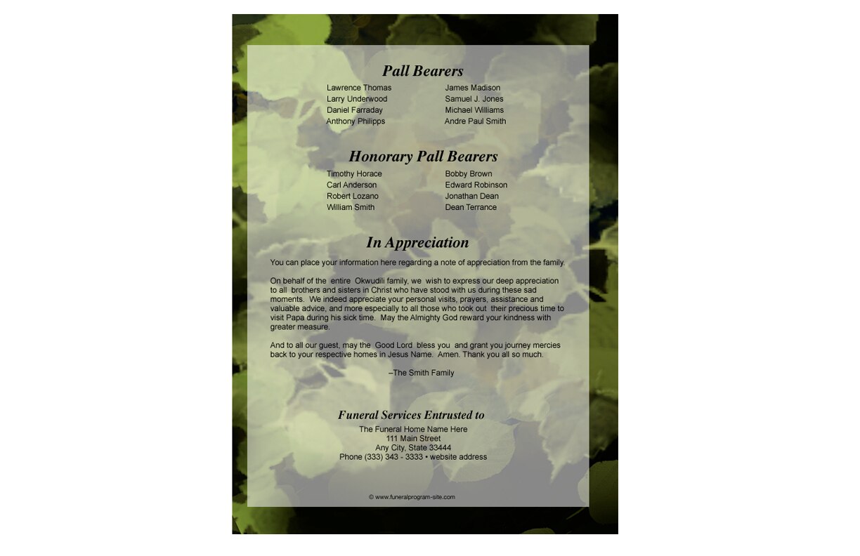 Essence 8-Sided Graduated Program Template.