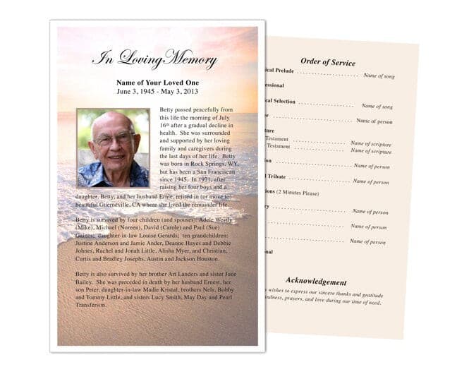 Radiance Funeral Flyer Template.