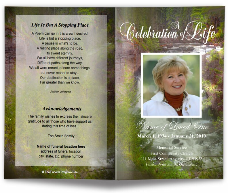 Graceful Funeral Program Template.
