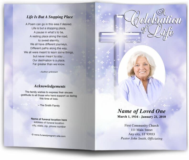 Adoration Funeral Program Template.