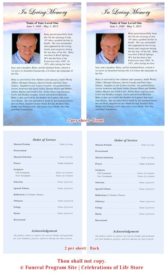Dusk Funeral Flyer Template.