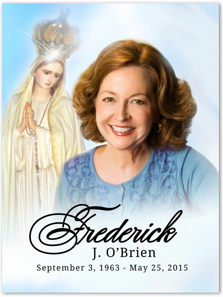 Blessed Funeral Memorial Poster Portrait.