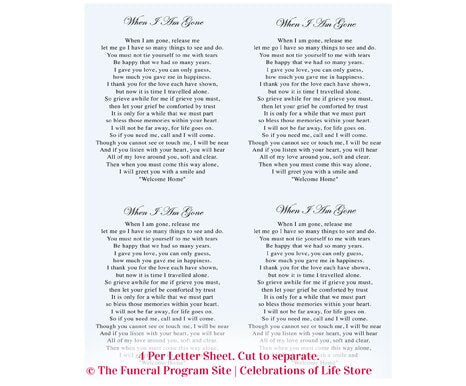 Eve Small Memorial Card Template.