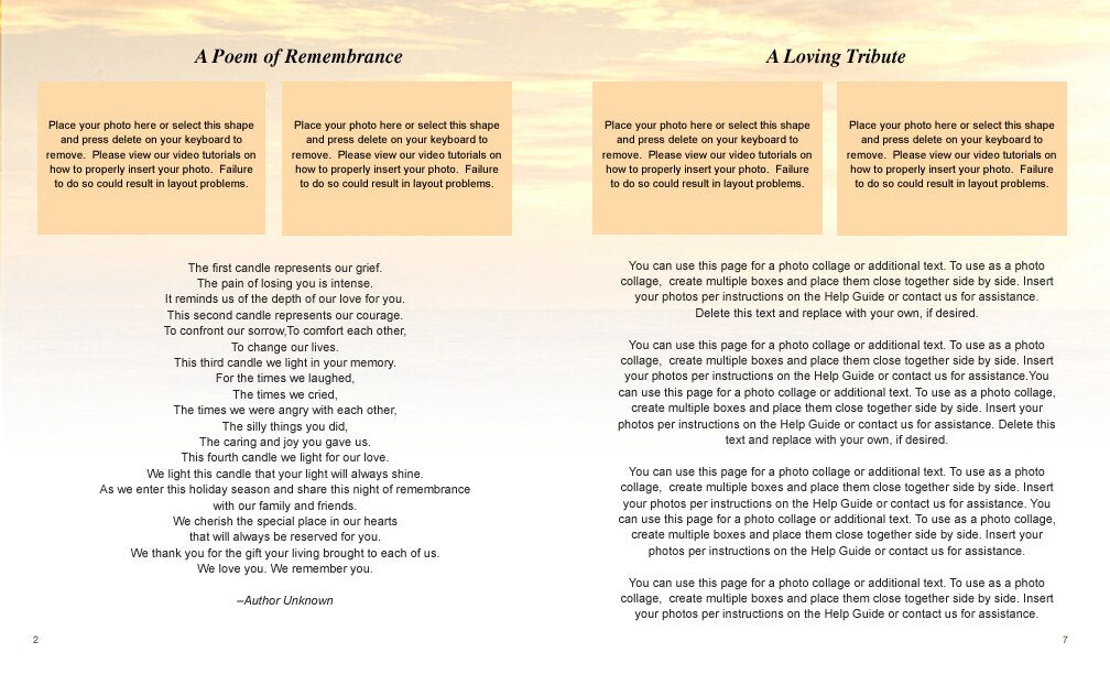 Shine Funeral Booklet Template.