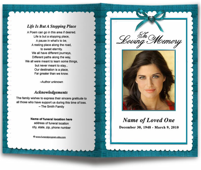 Crimson Funeral Program Template.