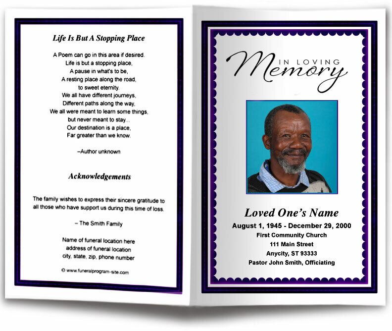 Gallant Funeral Program Template.